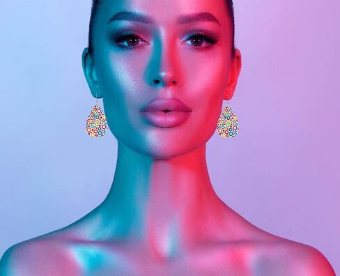 أقراط للنساء، أقراط جلدية متدلية خفيفة الوزن على شكل دمعة مجوهرات للنساء والفتيات in Kuwait