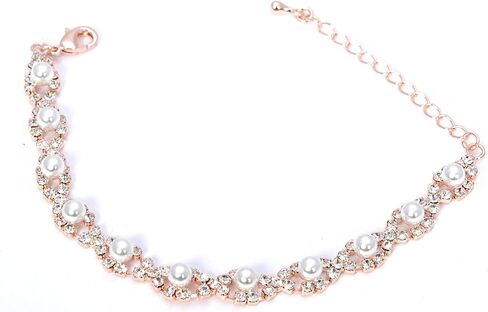 توبوكاليهليجيوال سوار الزفاف روز مطلية بالذهب فو بيرل لينك سوار in Kuwait