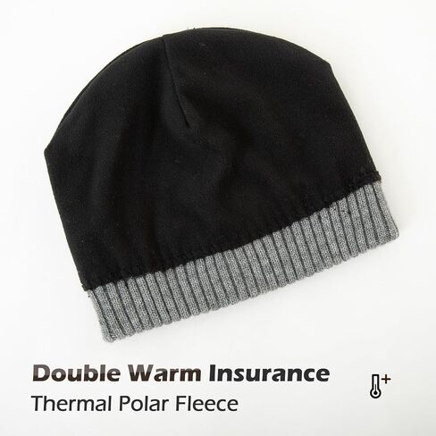 Oversized M L XL XXL 100% Merino Wool Beanie with Fleece Lining Cold Weather Winter Hat Big Head in Saudi Arabia