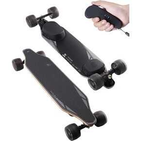 WOWGO Electric Skateboards Longboard 12S2P 216Wh with Dual 550W Hub Motors for Adults Max Load 330LB, 105mm Honeycomb Wheels E Skate Board with Top Speed 29mph 14 Mile Range for Commute -2S MAX