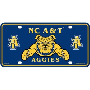 Rico Industries NCAA North Carolina A&T Aggies Metal Auto Tag 8.5" x 11" - Great for Truck/Car/SUV