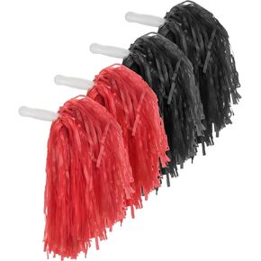 12 Pack Cheerleading Pom Poms Sports Dance Cheer Plastic Pom Pom for Sports Team Spirit Cheering