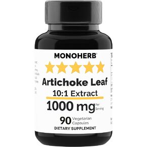 MONOHERB Artichoke Leaf Extract 1000 mg - 90 Vegetarian Capsules