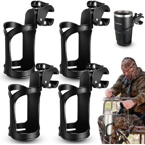 Jetec Cup Holder for Tree Stand Hunting Climbing Sticks for Hunting Tree Stand Cup Holder 360 Degree Rotatable Universal Cup Holder Deer Stand Accessories for Hunting Stroller(4 Pcs)