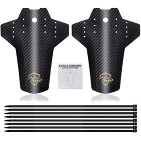 TEKCAM MTB Fender Mountain Bike Fender مع نمط ذهبي عالمي أمامي وخلفي للدراجات الجبلية واقي الطين يناسب 20 بوصة/24 بوصة/26 بوصة/27.5 بوصة/29 بوصة دراجات ذات إطارات سميكة وجميع دراجات الفرامل القرصية - زوج واحد in Kuwait