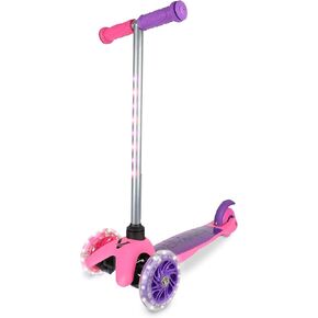 Scooter for Kids Ages 3-5 - Light Up Wheels, Extra Wide Deck, Foot Activated Break, Self Balancing Kids Toys for Boys & Girls