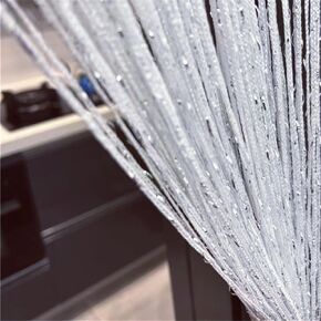 Decorative Door String Curtain Wall Panel Fringe Window Room Divider Blind Divider Tassel Screen Home 100x200centimete (Light Purple18)