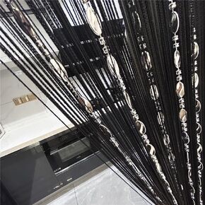 100cmX200cm Decorative Door String Curtain Beads Wall Panel Fringe Window Room Divider Blind for Wedding Coffee House Restaurant Parts Door Divider Beads Tassel Screen Decoration (coffee25)