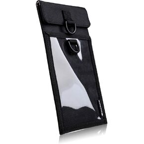 SLNT Faraday Phone Sleeve - Lock Out Tag Out Signal Blocking Pouch (Small) | Weatherproof Nylon, Lockable Metal D-Ring Closure, Clear ID Window, Fits Smartphones and Key Fobs in Kuwait