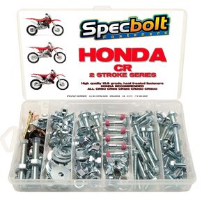 150 قطعة من مجموعة مسامير العلامة التجارية Specbolt Fasteners تناسب: مجموعة مسامير Honda CR ثنائية الأشواط لصيانة وترميم MX Dirtbike OEM Spec Fastener CR80 CR85 CR125 CR250 CR500 in Kuwait