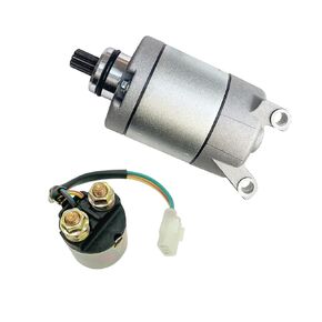 Starter & Relay Replacement for Honda FourTrax Foreman TRX400FW 95-03| TRX450S ES FE FM 98-04| TRX500FE FM TM FPE FPM 05-11,31200-HM7-003 31200-HM7-A41 18609 18638 410-54044 410-54056 SMU0048