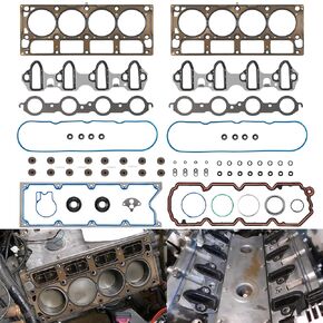 HS 26190 PT-2 Engine Cylinder Head Gasket Set for 2002-2013 Chevy Tahoe Avalanche Suburban Silverado, for GMC Envoy Savana Sierra Yukon XL, 5.3L V8 Engines, Replace# HS26190PT-2