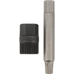 Acouto Alternator Pulley Drill Bit Alternator Pulley Wrench Kit 33 Teeth Spline Socket Drill Bit Puller Remover Tool