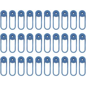 CABLY 30pcs Silicone Cable Tie - Reusable Cable Tie Organizer, Multipurpose Cord Management, Electronics Accessories for Home and Office (2.4 Inch, 30pcs Blue)