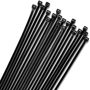 Bolt Dropper 12" Black Zip Cable Ties (1000 Pack), 40lbs Tensile Strength - Heavy Duty, Self-Locking Premium Plastic Cable Wire Ties for Indoor and Outdoor by Bolt Dropper (Black)