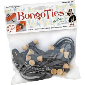 Original Bongo Ties A5-01 ~ 10 Pack ~ HANDY TIES FOR CABLES AND OTHER UNRULY ITEMS