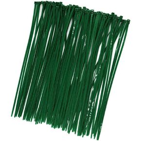 4 inch 3mm Dark Green Nylon Garden Cable Zip Ties Self Locking Cable Ties Twist Ties, Multi-Purpose Cable Tie(100 Pcs)