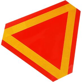 Vehicle Reflective Tailgate Magnet Sticker Magnetic Car Signs Slow Moving Vehicle Safety Sign Industrial Warning Signs Slow Moving Vehicle Flag Car Reflectors Triangle Sign