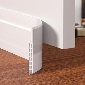 YAJIACLONE Huge Gap Door Draft Stopper，Draft Stopper for Bottom of Door with Enlarged Backing Adhesive Part,Effectively Keeping Draft,Noise,Dust,Smell and Insect Out,3.2" H x 39.3" L,White