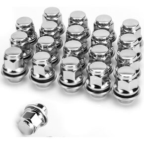 KSP M12x1.5 Lug Nuts with Washer for Toyota Tacoma, 12mmx1.5 Mag Wheel Lug Nut for 4Runner Camry Highlander, OEM/Factory Lugnut for Avalon Prius Sienna Lexus IS300 LFA CT200h HS250h GS450h Set of 20