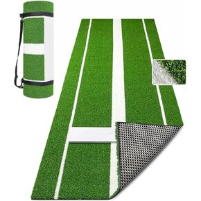 Softball Pitching Mat 10'x 3',Antifade Antislip Baseball Pitching Mat with Rubber Backing, Portable Artificial Turf Softball Pitching Mound for Indoor Outdoor Pitching Practice in Kuwait