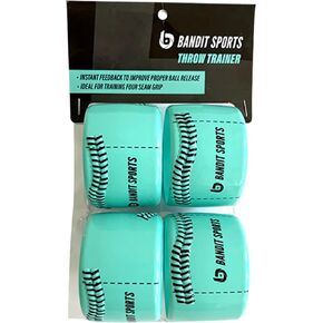 Baseball Throwing Trainer, Durable Plastic Material with Raised Seems, Baseball Pitching Trainer for Better Throws, Pitching and Throwing Practice (Pack of 4)