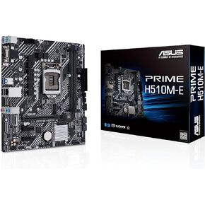 اللوحة الأم ASUS Prime H510M-E LGA1200 (Intel® 11th/10th Gen) Micro-ATX (PCIe 4.0، فتحة M.2، 1 جيجا بايت LAN، DP، HDMI، D-Sub، USB 3.2 Gen 1، رأس COM، رأس TPM، 4K @60 هرتز)