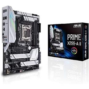 Asus Prime X299- A II ATX Motherboard (Intel X299) LGA 2066, 12 IR3555 Power Stages, DDR4 4266 MHz, Triple M.2, USB 3.2 Gen 2 Type-C, Intel LAN and Aura Sync RGB Lighting