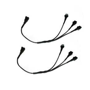 2 PCS 1 Male to 3 Female Splitter Y Cable for Use with 5050 LED SMD RGB NEON Accent Kits for LED Motorcycle ATV Car Light Multi-Color Neon Strip