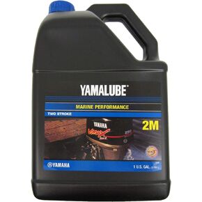 Yamaha LUB-2STRK-M1-04 Yamalube 2M Marine 2-Stroke Oil NMMA TC-W3 Gallon; LUB2STRKM104 Made