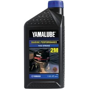 Yamaha LUB-2STRK-M1-04 Yamalube 2M Marine 2-Stroke Oil NMMA TC-W3 Gallon; LUB2STRKM104 Made