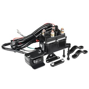 MaySpare 250A 12V ونش الملف اللولبي التتابع ونش الروك الإبهام التبديل مع تصاعد بين قوسين قبعات المحطة ومفتاح التحكم في شريط المقبض لـ ATV UTV 1500lb-5000lb