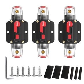 Circuit Breaker Switch 100A Waterproof Fuse Inline Holder Resettable Fuse Manual Reset 12V-48V DC for Car Audio Sound Amplifier System RV Home Marine Boat Truck