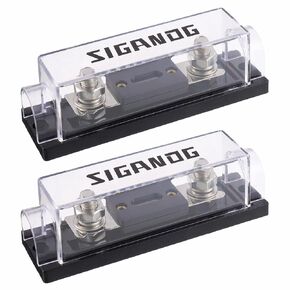 400 Amp ANL Fuse Holder 0/2/4 Gauge Fuse Block with 400A ANL Fuses for Car Audio Truck DIY (2 Pack)