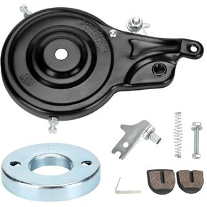 HIAORS 80mm Rear Band Drum Brake Assembly Replacement for Electric Scooter Mini E Bike Electric Trike Razor Pocket Mod Folding Scooter Dirt Bike Hub Braking Machine Parts with Disc Brake Pads