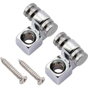 Musiclily Pro Steel Roller Guitar String Trees String Guides Retainers for Strat Stratocaster Tele Telecaster Electric Guitar Replacement, Black (Set of 2)