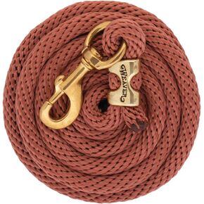 Weaver Leather Poly Lead Rope with Solid Brass 225 Snap,Cinnamon