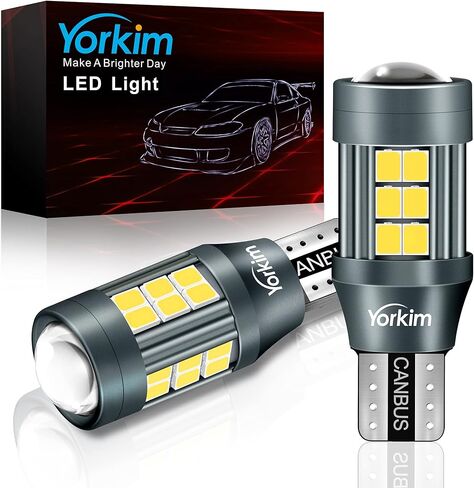 Yorkim 921 LED لمبة عكس الأضواء Canbus 912 LED لمبة احتياطية أضواء T15 LED لمبة 3600 لومن W16W 906 استبدال للأضواء العكسية LED أضواء احتياطية أضواء البضائع، 6000K زينون الأبيض، حزمة من 2 in Kuwait