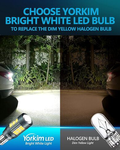 Yorkim 921 LED لمبة عكس الأضواء Canbus 912 LED لمبة احتياطية أضواء T15 LED لمبة 3600 لومن W16W 906 استبدال للأضواء العكسية LED أضواء احتياطية أضواء البضائع، 6000K زينون الأبيض، حزمة من 2 in Kuwait