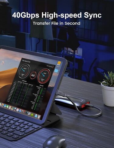 XAOSUN USB C 90 Degree Adapter 2 Pack, 240W 40Gbps USBC Angle adapters, Thunderbolt 4 Right Angle Adapter Compatible with Steam Deck, ROG Ally, MacBook, Switch, iPhone 17 16/15 in Kuwait