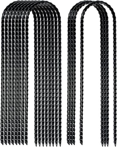 10"x2" Trampolines Wind Stakes Heavy Duty U Shape Galvanized Steel Trampoline Stakes Ground Anchors with Sharp End for Camping Tent, Garden Staples, Trampoline Pins (12) in Saudi Arabia