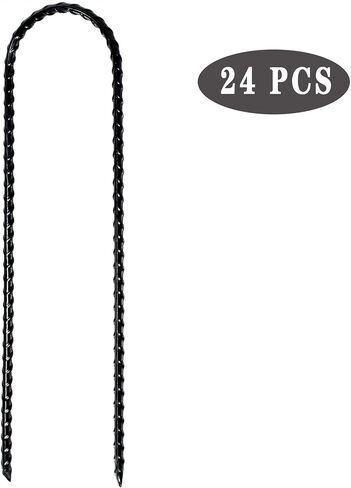 10"x2" Trampolines Wind Stakes Heavy Duty U Shape Galvanized Steel Trampoline Stakes Ground Anchors with Sharp End for Camping Tent, Garden Staples, Trampoline Pins (12) in Saudi Arabia