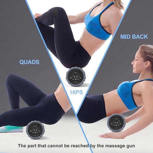 Remote Control Vibrating Foam Roller - VF2 5 Speed Electric Back Roller Physical Deep Tissue Massage Exercise Recovery Muscle Roller in Kuwait