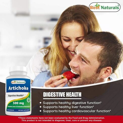 Best Naturals Artichoke Extract 10000 mg Equivalent - 3rd Party Lab Tested - 180 Capsules in Saudi Arabia