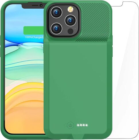 Battery Case for iPhone 13/13 Pro, 7000mAh Portable Extended Charger Cover with Soft TPU Case Charging Case for iPhone 13 and iPhone 13 Pro (6.1 inch) Gray in Kuwait