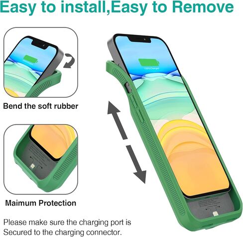 Battery Case for iPhone 13/13 Pro, 7000mAh Portable Extended Charger Cover with Soft TPU Case Charging Case for iPhone 13 and iPhone 13 Pro (6.1 inch) Gray in Kuwait