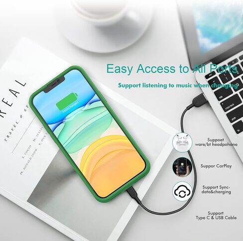 Battery Case for iPhone 13/13 Pro, 7000mAh Portable Extended Charger Cover with Soft TPU Case Charging Case for iPhone 13 and iPhone 13 Pro (6.1 inch) Gray in Kuwait