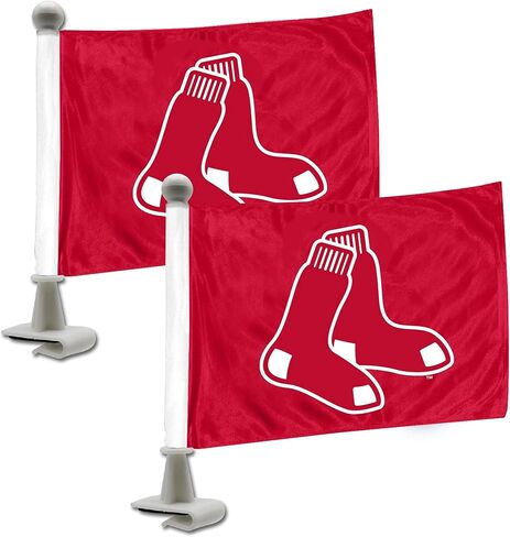 FANMATS 61840 Boston Red Sox Ambassador Car Flags - 2 Pack Mini Auto Flags, 4in X 6in, Perfect for Hood or Trunk in Saudi Arabia