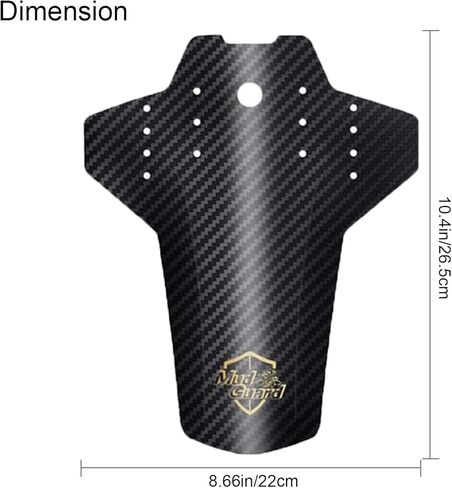 TEKCAM MTB Fender Mountain Bike Fender مع نمط ذهبي عالمي أمامي وخلفي للدراجات الجبلية واقي الطين يناسب 20 بوصة/24 بوصة/26 بوصة/27.5 بوصة/29 بوصة دراجات ذات إطارات سميكة وجميع دراجات الفرامل القرصية - زوج واحد in Kuwait