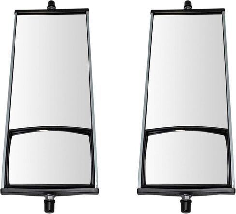 TRQ West Coast Mirror Manual 16 x 6.5 Inch Aluminum Convex Glass Pair Set Compatible with HD Semi Truck in Kuwait